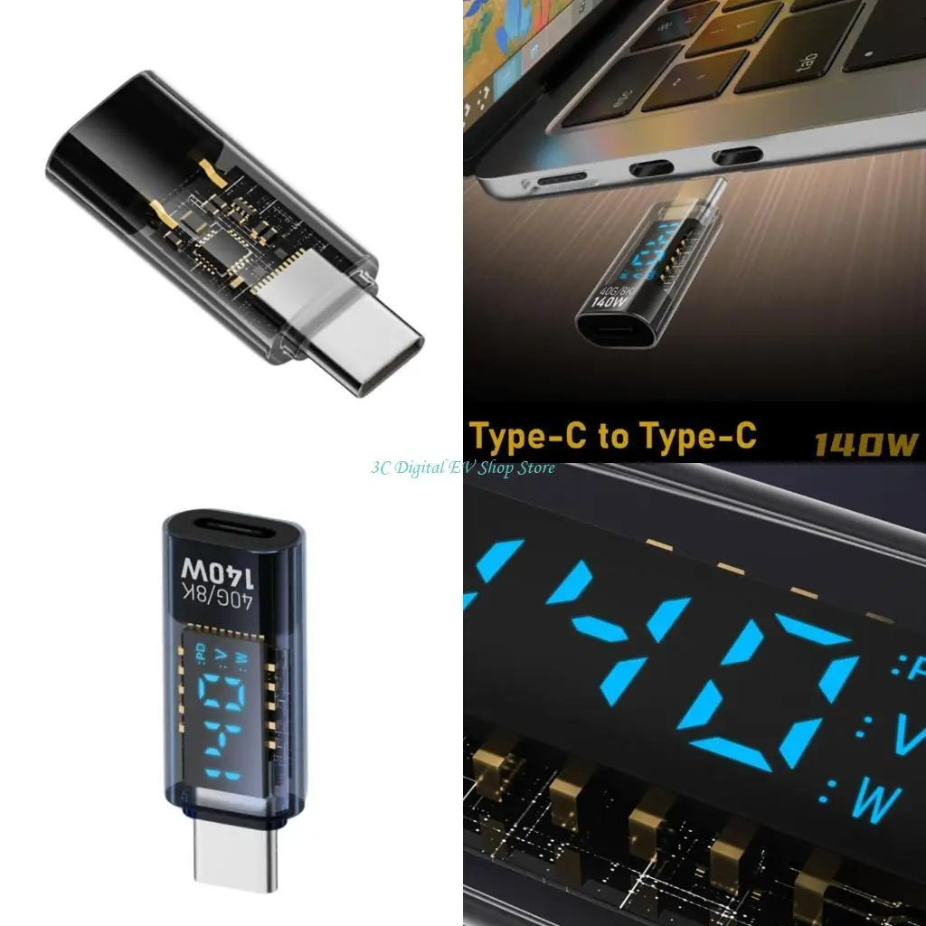 E74D USB C Male to Female Adapter with Digital Display Fast Charging & Data Transfer Support for Mobile Devices, Tablets,
E74D USB C Male to Female Adapter with Digital Display Fast Charging & Data Transfer Support for Mobile Devices, Tablets,