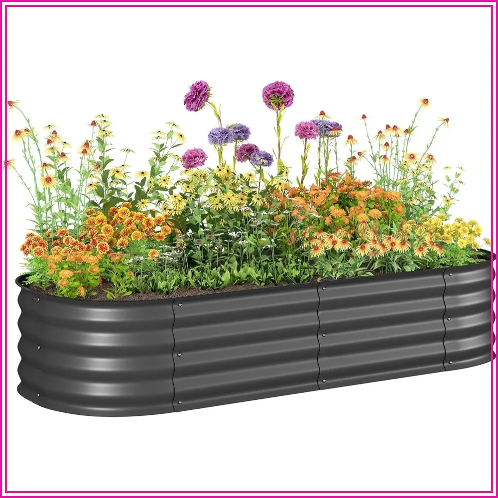 5' x 2' x 1' Galvanized Raised Garden Bed, Metal Planter Box with Safety Edge, Easy DIY for Vegetables, Flowers & Herbs, Dark Gray
5' x 2' x 1' Galvanized Raised Garden Bed, Metal Planter Box with Safety Edge, Easy DIY for Vegetables, Flowers & Herbs, Dark Gray