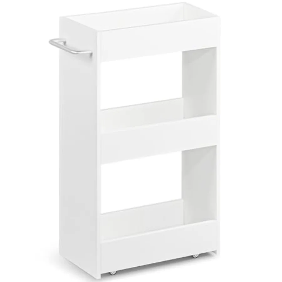 Wood Rolling Storage Cart 7.9" W 3 Tier Slim Utility Kitchen Cart on Wheels Laundry Room Bathroom Organizers Narrow Shelves wit
Wood Rolling Storage Cart 7.9" W 3 Tier Slim Utility Kitchen Cart on Wheels Laundry Room Bathroom Organizers Narrow Shelves wit