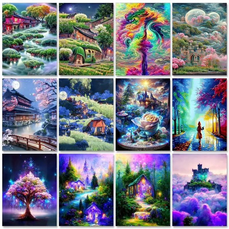RUOPOTY Diy Painting By Numbers With Frame Wonderland Acrylic Paint On Canvas Landscape Picture By Numbers For Adults Diy Gift
RUOPOTY Diy Painting By Numbers With Frame Wonderland Acrylic Paint On Canvas Landscape Picture By Numbers For Adults Diy Gift