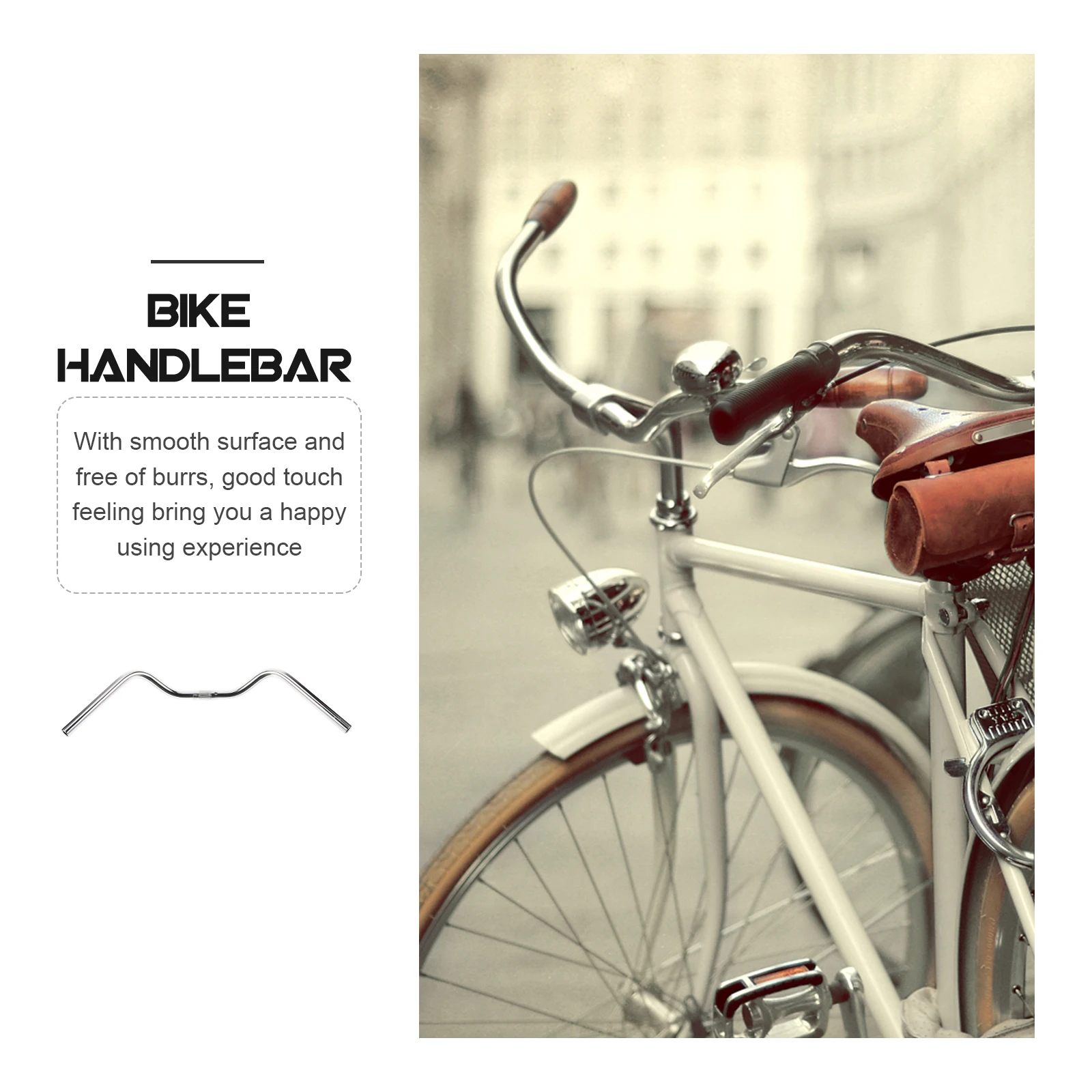 Vintage Bike Handlebar Replacement Stainless Steel Durable U-Shaped Cycling Handlebar Outdoor Mountain Bike Parts Light Weight
Vintage Bike Handlebar Replacement Stainless Steel Durable U-Shaped Cycling Handlebar Outdoor Mountain Bike Parts Light Weight