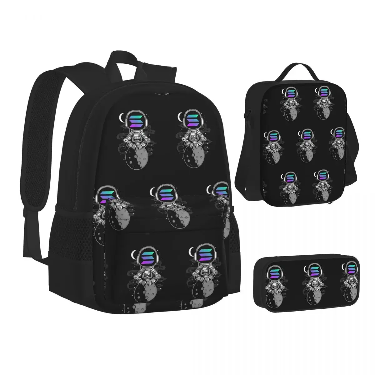 Solana Cryptocurrency - Solana SOL Backpacks Students Bookbag School Bags Children Rucksack Lunch Bag Pen Bag Three-Piece Set
Solana Cryptocurrency - Solana SOL Backpacks Students Bookbag School Bags Children Rucksack Lunch Bag Pen Bag Three-Piece Set