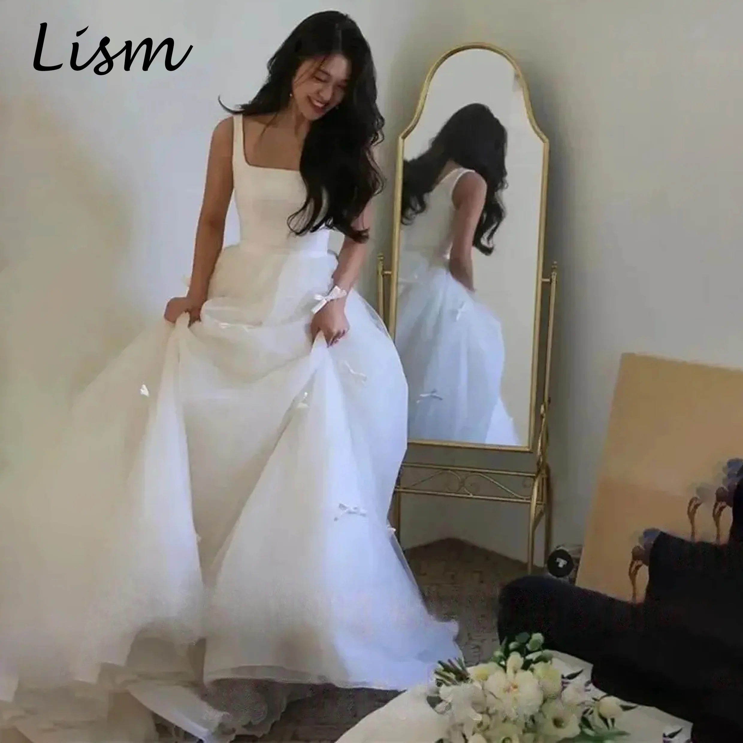 Lism Romantic Square Neck Korea Garden Wedding Dresses Sleeveless 프롬드레스 Elegant Bride Gowns Party Women Bride 2026 Customized
Lism Romantic Square Neck Korea Garden Wedding Dresses Sleeveless 프롬드레스 Elegant Bride Gowns Party Women Bride 2026 Customized