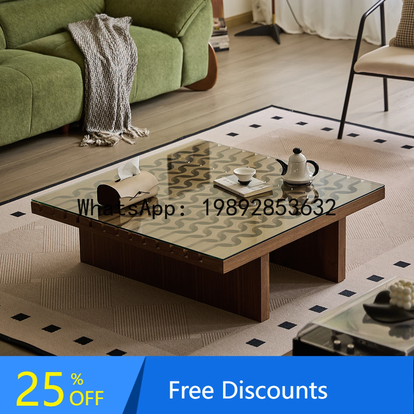 Solid Wood Coffee Table for Living Room Home Use Wabi-Sabi Style Square Office Tea Table
Solid Wood Coffee Table for Living Room Home Use Wabi-Sabi Style Square Office Tea Table