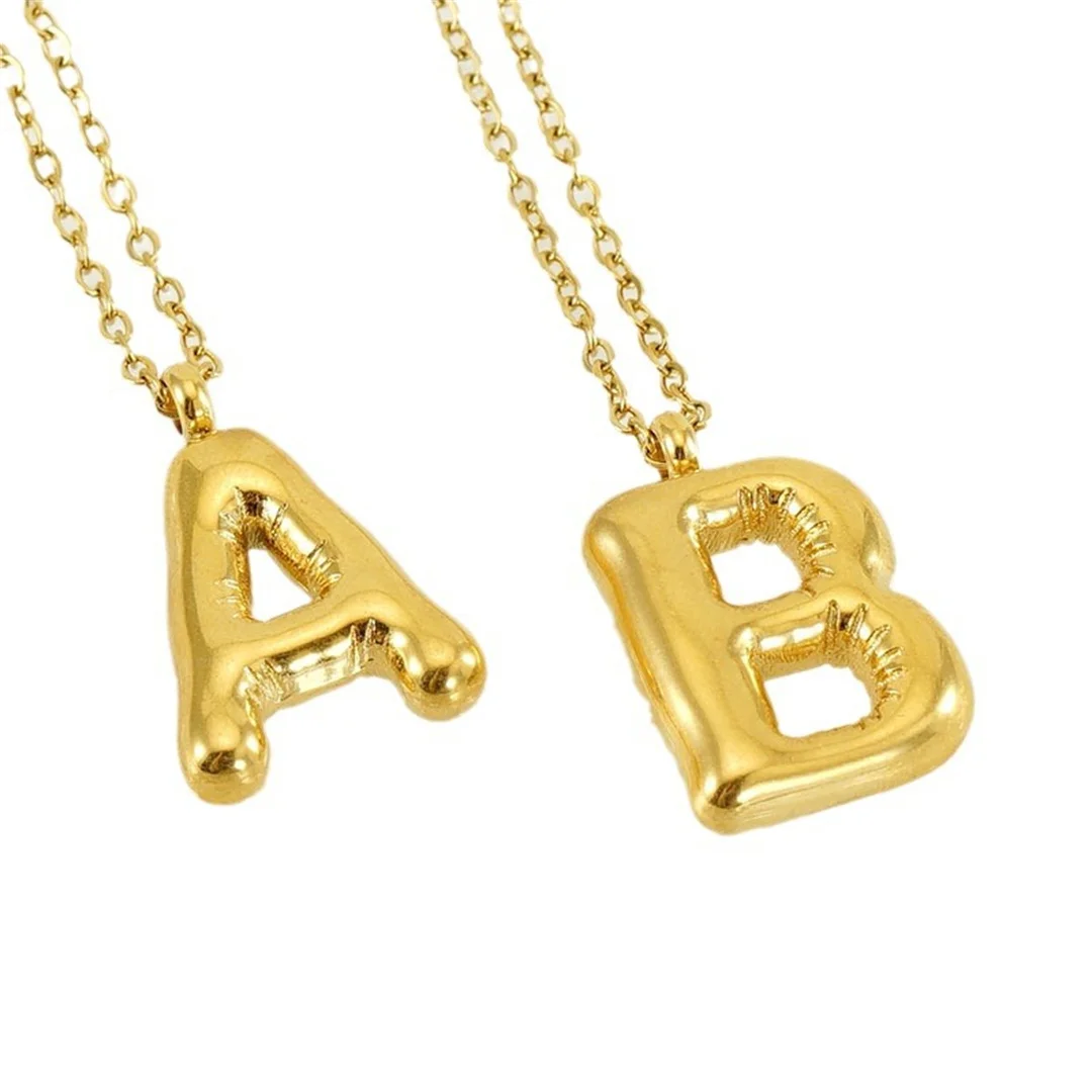 Cute Fashion Bubble Initial Letter Name Pendant Female Gold Color Stainless Steel A-Z Alphabet Necklace for Women Jewelry Gift
Cute Fashion Bubble Initial Letter Name Pendant Female Gold Color Stainless Steel A-Z Alphabet Necklace for Women Jewelry Gift