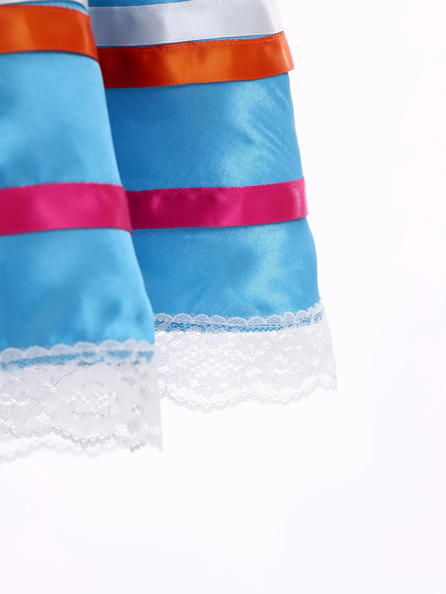 Girls 2 Piece Mexican Flamenco Dress Folklorico Dance Stage Performance Costume Off Shoulder Ruffled Top with Lace Trim Skirts
Girls 2 Piece Mexican Flamenco Dress Folklorico Dance Stage Performance Costume Off Shoulder Ruffled Top with Lace Trim Skirts