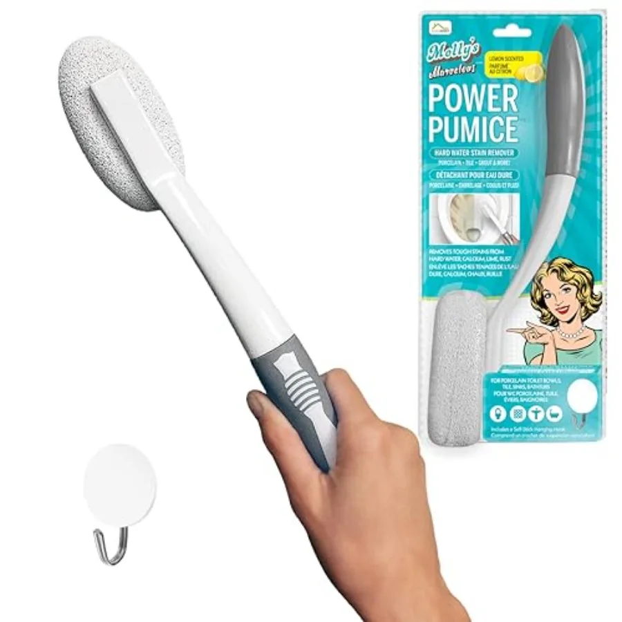 Molly's Marvelous Power Pumice Toilet Ring and Hard Water Stain Remover, Extra-Long Handle, Chemical-Free Cleaning for Bathroom
Molly's Marvelous Power Pumice Toilet Ring and Hard Water Stain Remover, Extra-Long Handle, Chemical-Free Cleaning for Bathroom