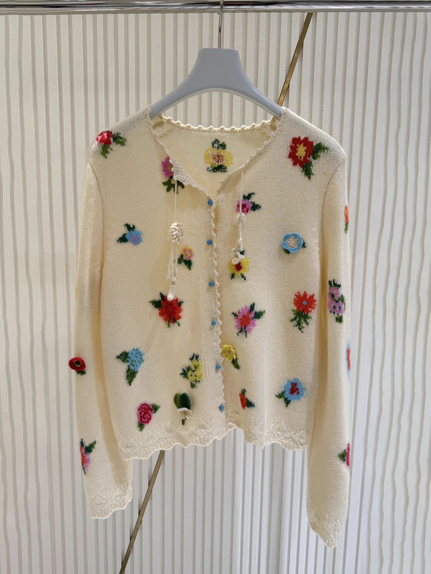 High-End Women's Knitted Sweater Coat Spring 2026 Commute Style Medium Softness Long Sleeve round Neck Plant Floral Pattern
High-End Women's Knitted Sweater Coat Spring 2026 Commute Style Medium Softness Long Sleeve round Neck Plant Floral Pattern
