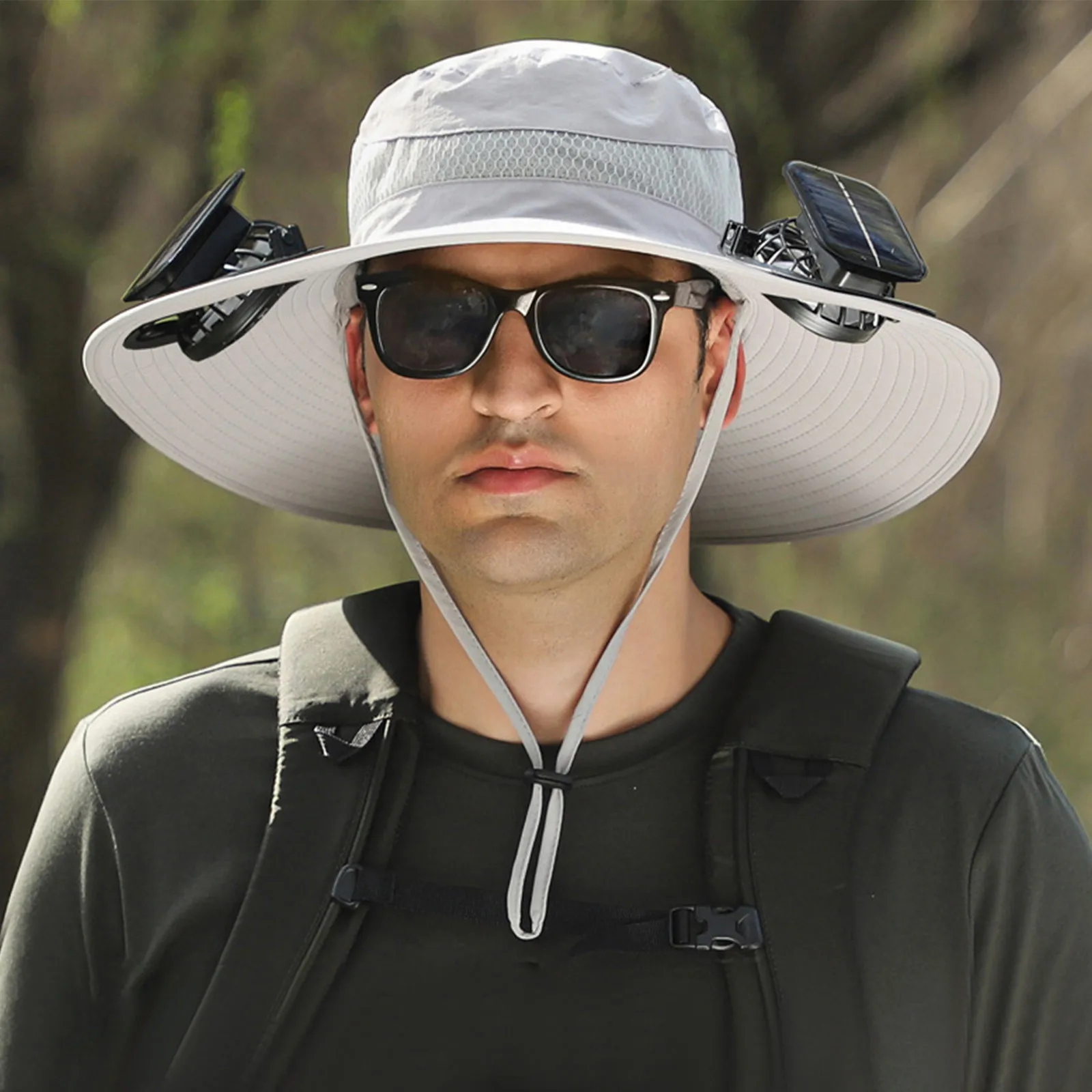 Outdoor Summer Solar Fan Sun Hat with 2 Solar Fan Wide Brim Bucket Hat Summer Cap for Men Camping Fishing Hiking Beach Sun Cap
Outdoor Summer Solar Fan Sun Hat with 2 Solar Fan Wide Brim Bucket Hat Summer Cap for Men Camping Fishing Hiking Beach Sun Cap