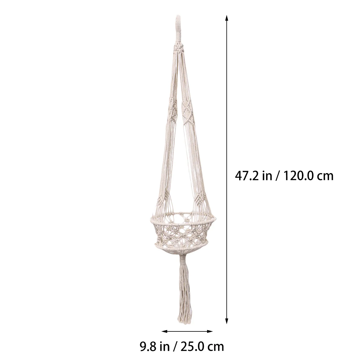 Hand-Woven Hanging Plants Flower Basket Beige Vintage Macrame Plant Hanger Indoor Outdoor Home Garden Wall Hanging Cotton Rope
Hand-Woven Hanging Plants Flower Basket Beige Vintage Macrame Plant Hanger Indoor Outdoor Home Garden Wall Hanging Cotton Rope