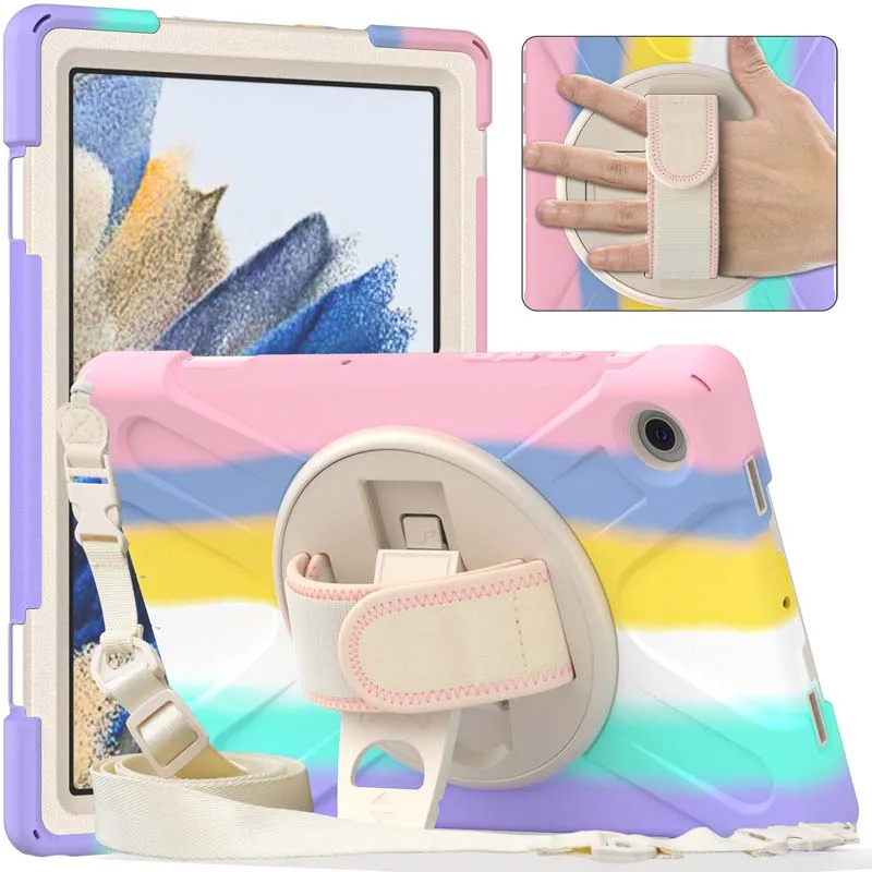 360 Rotary Stand Case for Samsung Galaxy Tab A8 10.5 SM-X200 X205 X205N Shockproof Cover Holder with Hand Belt Shoulder Strap
360 Rotary Stand Case for Samsung Galaxy Tab A8 10.5 SM-X200 X205 X205N Shockproof Cover Holder with Hand Belt Shoulder Strap