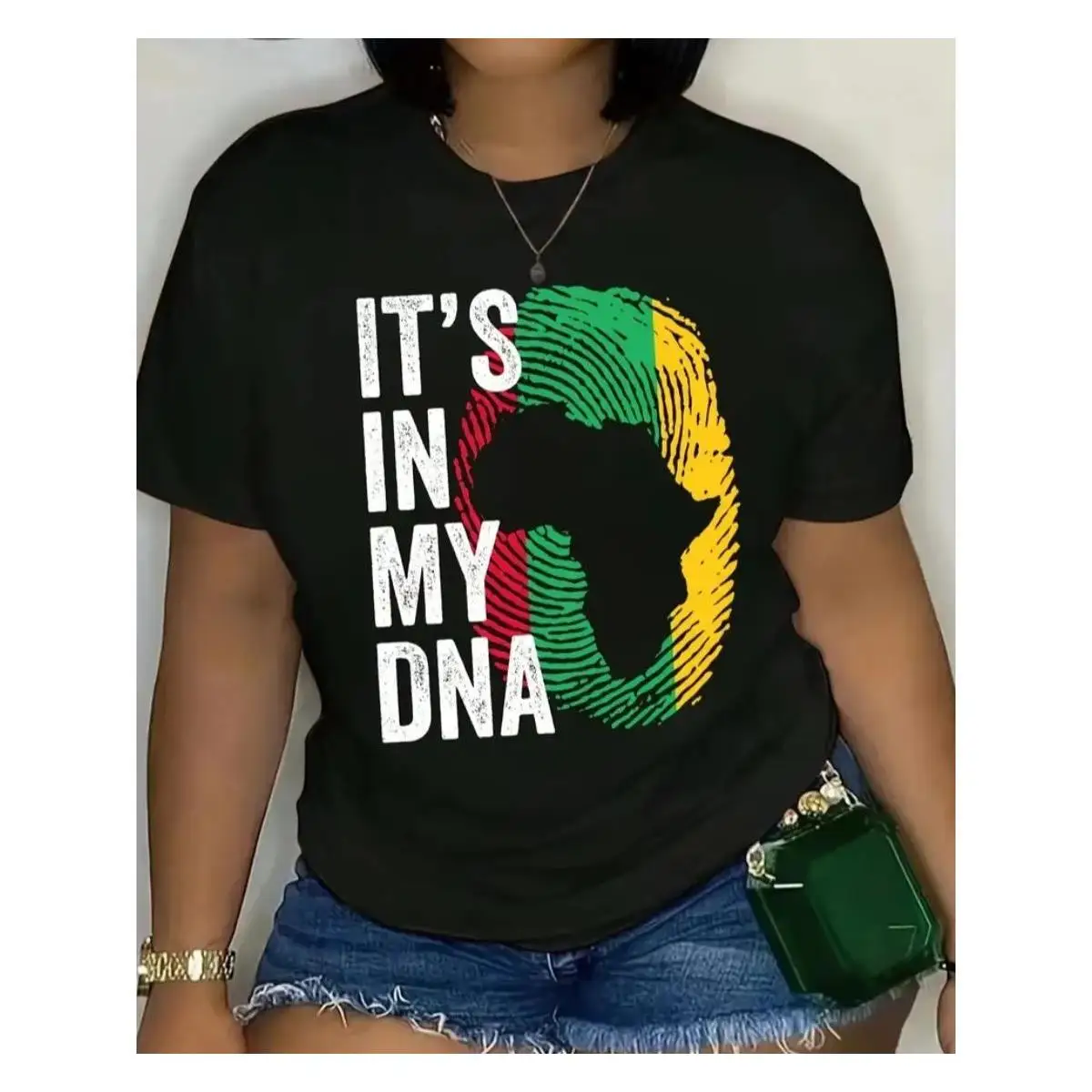 Trendy Identity - affirming Tee: Make a Fashion Statement with the Bold "It's in My DNA" Message
Trendy Identity - affirming Tee: Make a Fashion Statement with the Bold "It's in My DNA" Message