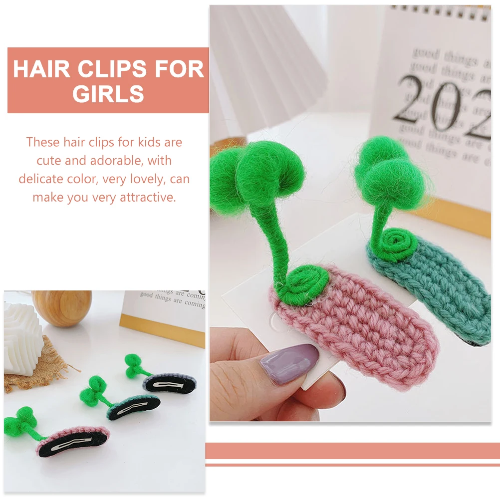3 Pcs Baby Hair Clip Knitted Wool Grass Sprout Woven Metal Toddler Kids Accessories Girls Hair Clips Cute Decorative
3 Pcs Baby Hair Clip Knitted Wool Grass Sprout Woven Metal Toddler Kids Accessories Girls Hair Clips Cute Decorative