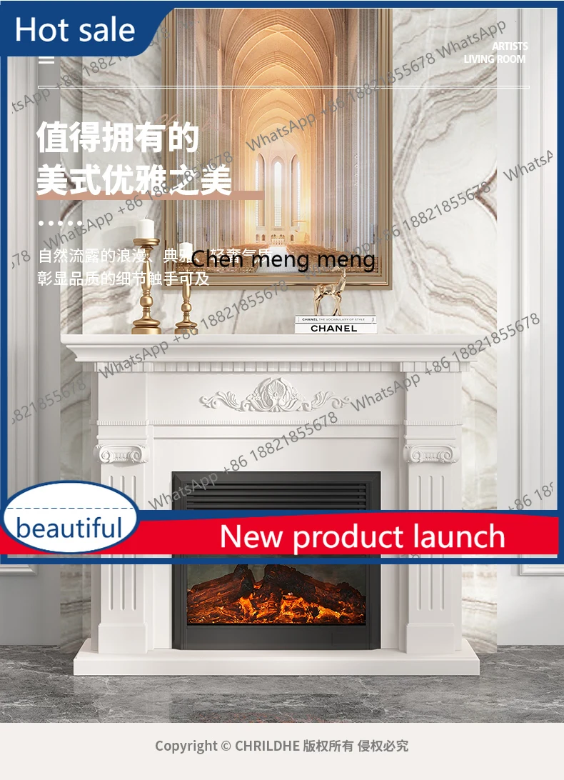 A13 Modern simple fireplace American white simulated flame electronic fireplace decorative cabinet living room
A13 Modern simple fireplace American white simulated flame electronic fireplace decorative cabinet living room