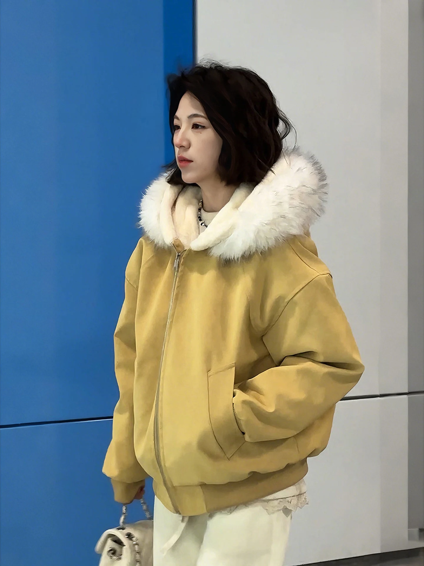 Yellow PU Leather Hooded Jaet Men's Winter Thiened Warm Loose Cotton Coat Tee-Resistant Faionable Youth Casual Outerwear
Yellow PU Leather Hooded Jaet Men's Winter Thiened Warm Loose Cotton Coat Tee-Resistant Faionable Youth Casual Outerwear