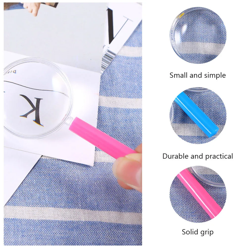20pcs Teaching Magnifying Glasses Children Acrylic Lens Portable 3X Magnifier Handheld Mini Glass Durable Practical Long Use
20pcs Teaching Magnifying Glasses Children Acrylic Lens Portable 3X Magnifier Handheld Mini Glass Durable Practical Long Use