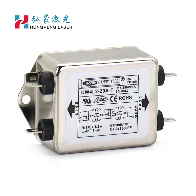 CANNY Power EMI Filter CW4L2-10A-T CW4L2-20A-T Однофазный AC 115V 250V 20A 50-60Hz
CANNY Power EMI Filter CW4L2-10A-T CW4L2-20A-T Однофазный AC 115V 250V 20A 50-60Hz