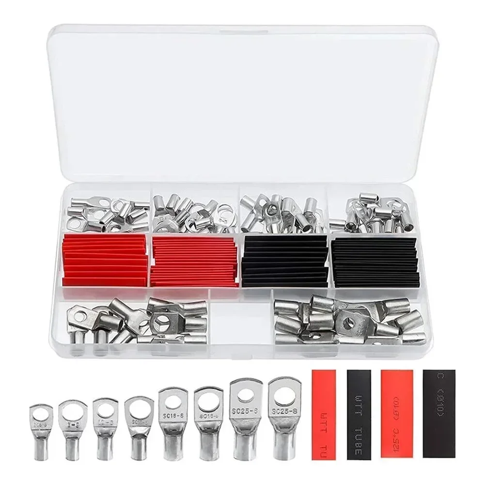 120pcs Wire Connector Ring Copper Terminal Heat Shrinkable Tube Combination Kit Cable Connectors Terminal Blocks Electrical
120pcs Wire Connector Ring Copper Terminal Heat Shrinkable Tube Combination Kit Cable Connectors Terminal Blocks Electrical
