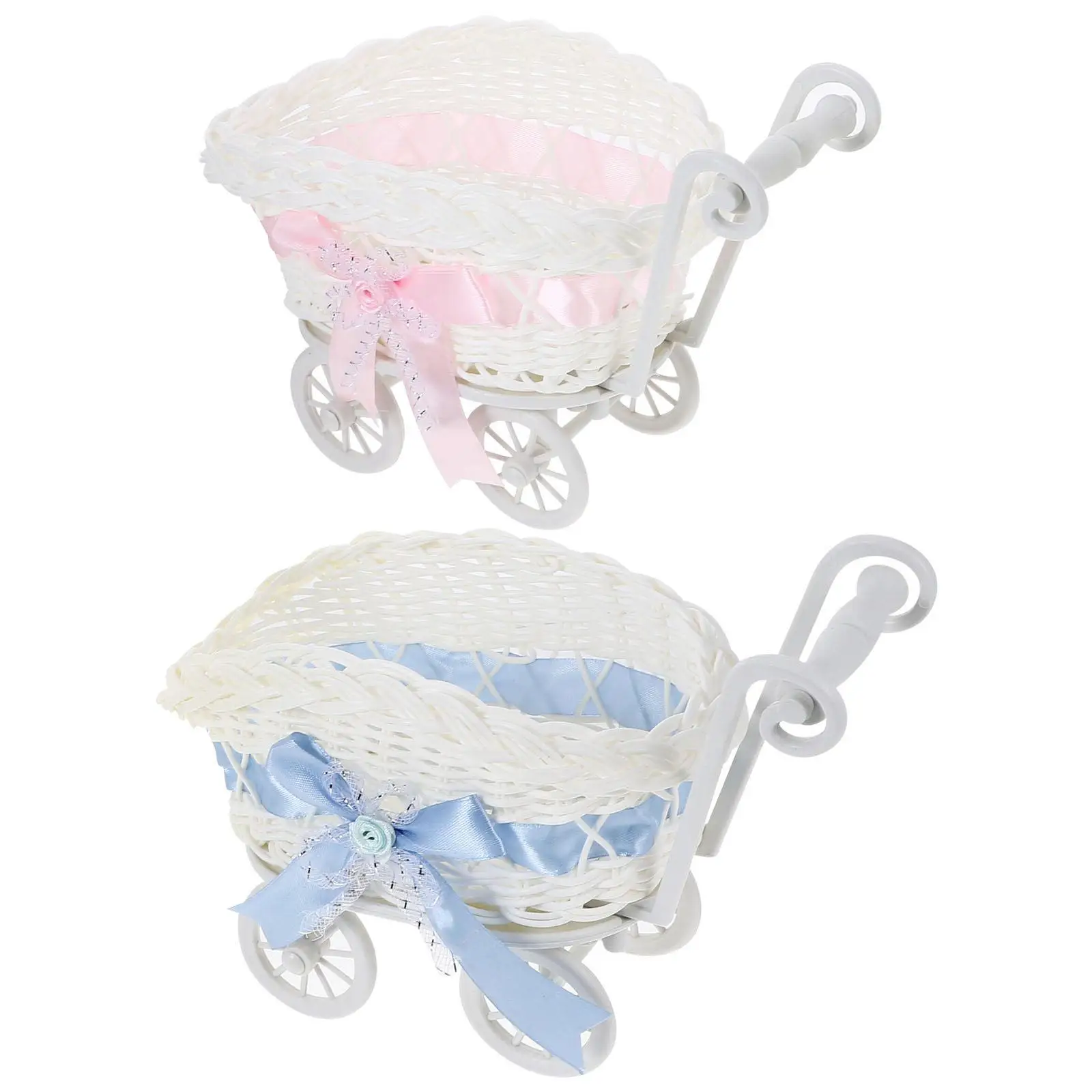 2 Pcs Rattan Cart Baskets Hand Woven Small Cute Decorative Storage Baby Shower Party Favors Candy Flower Gifts Packing
2 Pcs Rattan Cart Baskets Hand Woven Small Cute Decorative Storage Baby Shower Party Favors Candy Flower Gifts Packing