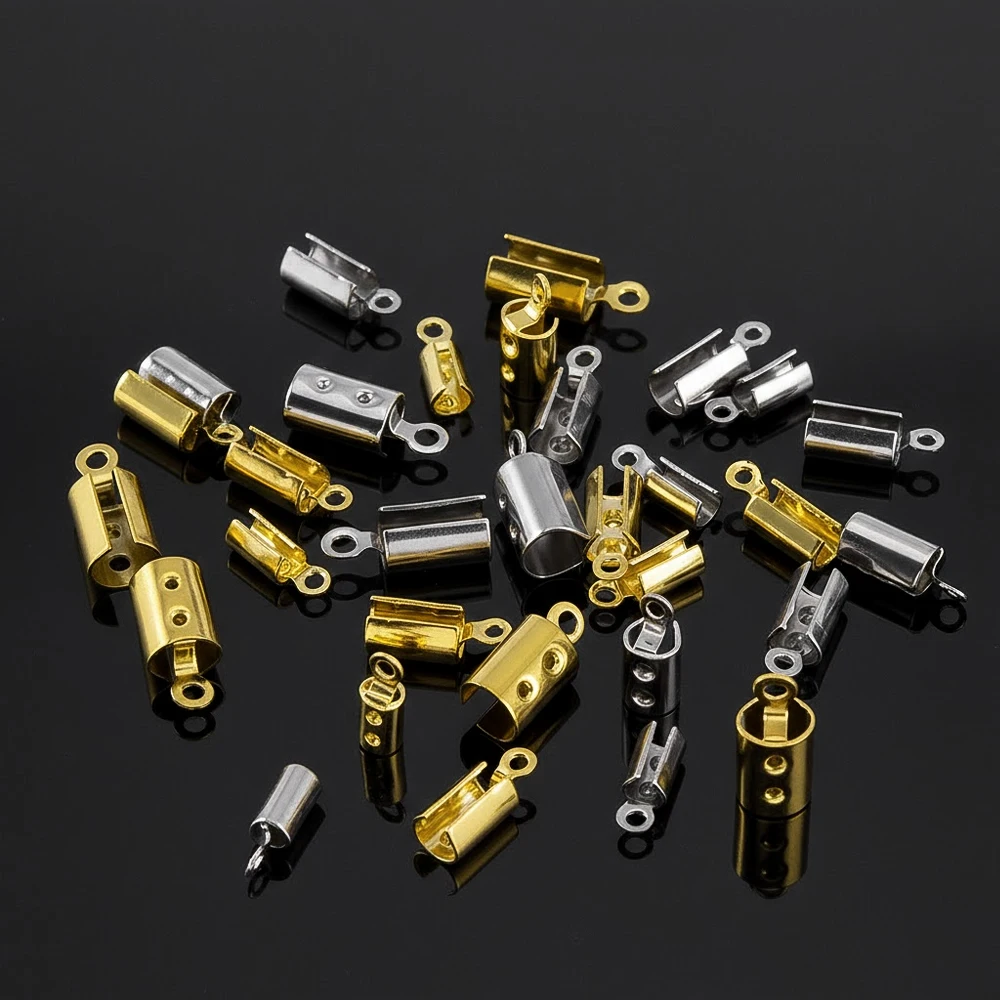 30pcs Stainless Crimp End Beads Caps Cord Clip Fold Crimp Fastener Clasp For Bracelet Necklace Jewelry Making Accessories
30pcs Stainless Crimp End Beads Caps Cord Clip Fold Crimp Fastener Clasp For Bracelet Necklace Jewelry Making Accessories