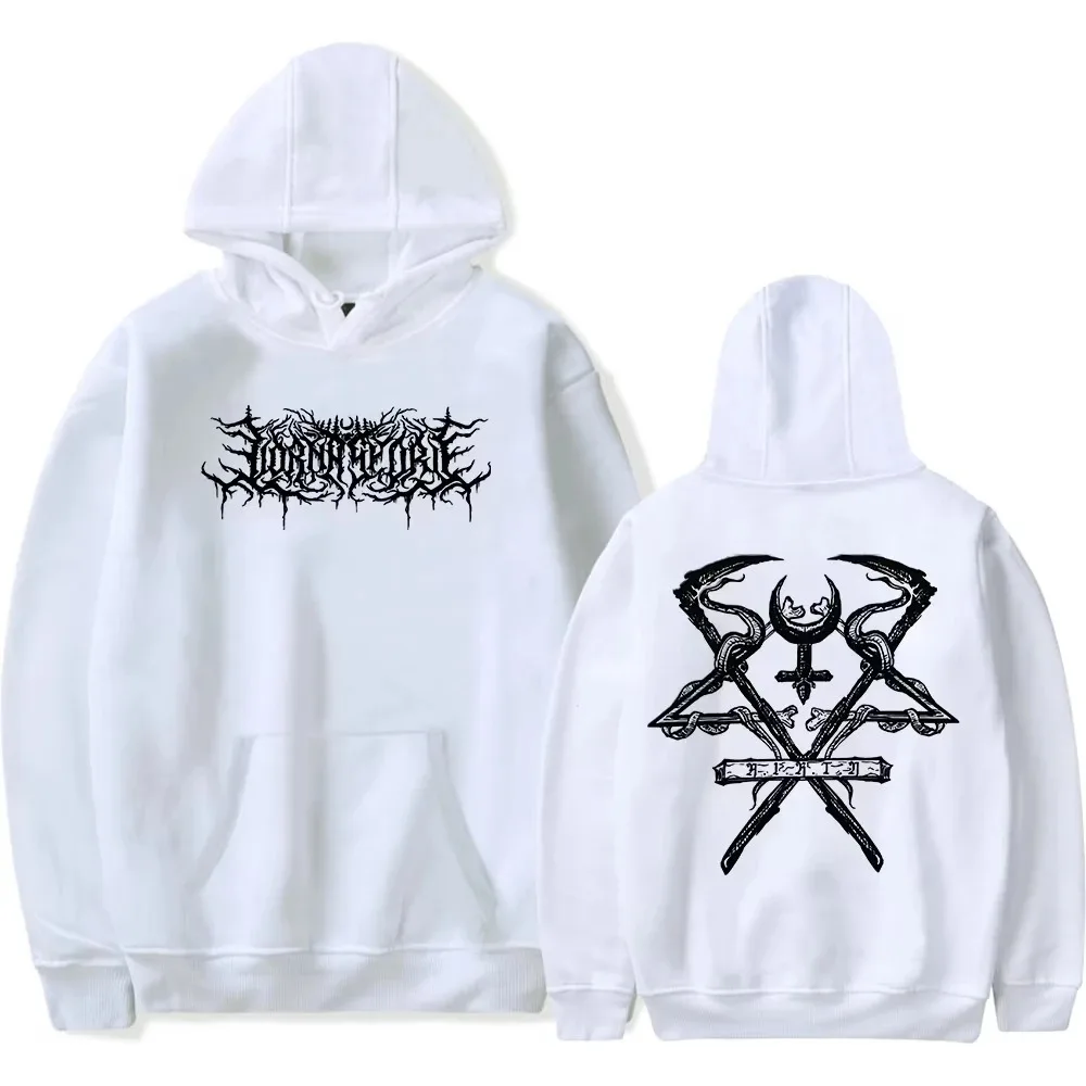 Двусторонняя толстовка из темного металла — черный текст в стиле смерти-метал спереди, графический декор со скрещенными шипами, готический хэви-метал
Двусторонняя толстовка из темного металла — черный текст в стиле смерти-метал спереди, графический декор со скрещенными шипами, готический хэви-метал