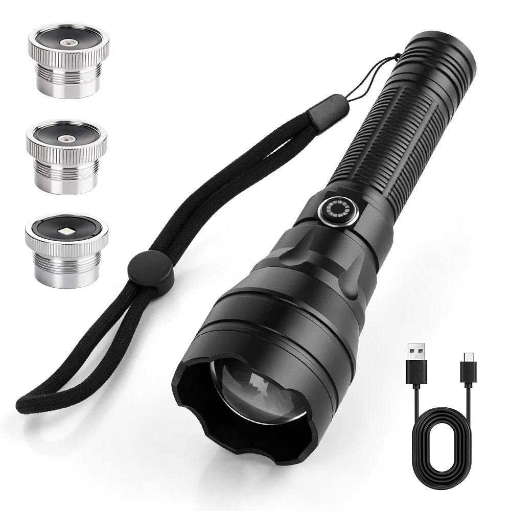 BORUiT High Power LED Flashlight 800LM Zoomable 18650 Type-C Rechargeable Handheld Flashlight Portable Torch for Camping Fishing
BORUiT High Power LED Flashlight 800LM Zoomable 18650 Type-C Rechargeable Handheld Flashlight Portable Torch for Camping Fishing