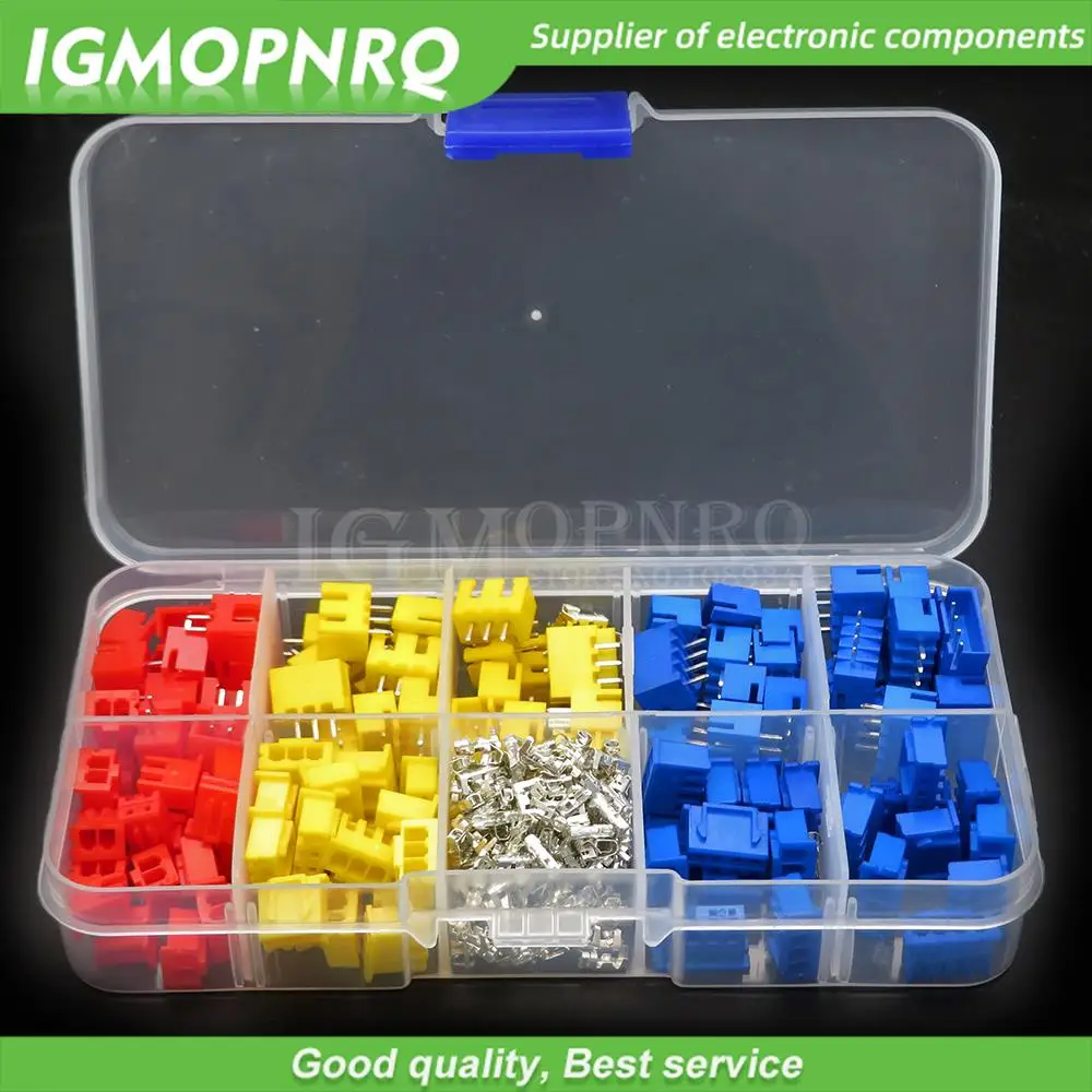 320PCS XH2.54 Jst Terminal Male Female Wire Connector Adaptor 2p 3p 4p 2.54mm Pin Header Housing KIT
320PCS XH2.54 Jst Terminal Male Female Wire Connector Adaptor 2p 3p 4p 2.54mm Pin Header Housing KIT