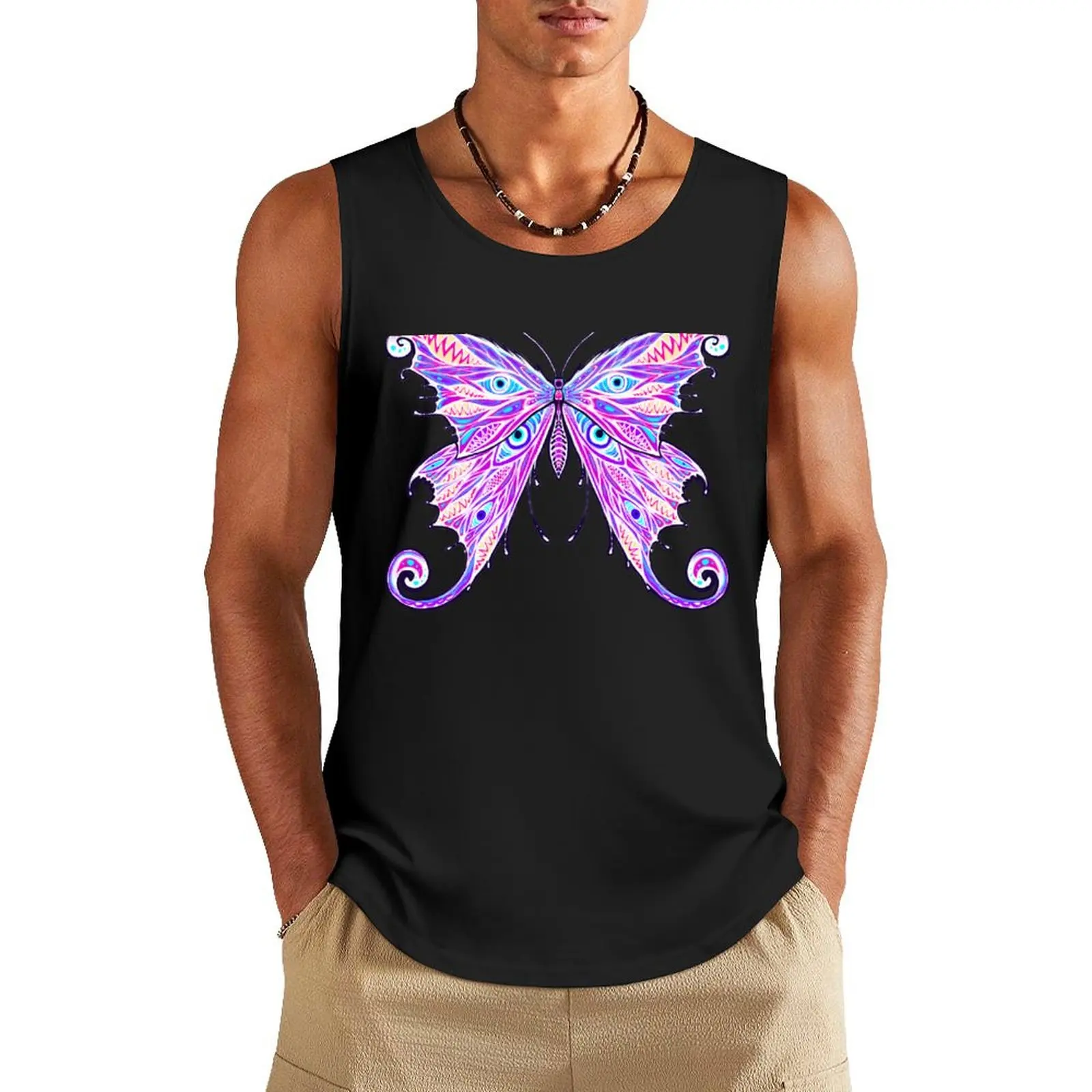 Psychedelic Butterfly Tank Top sleeveless vests Sleeveless T-shirt anime t-shirts cotton t-shirts man
Psychedelic Butterfly Tank Top sleeveless vests Sleeveless T-shirt anime t-shirts cotton t-shirts man