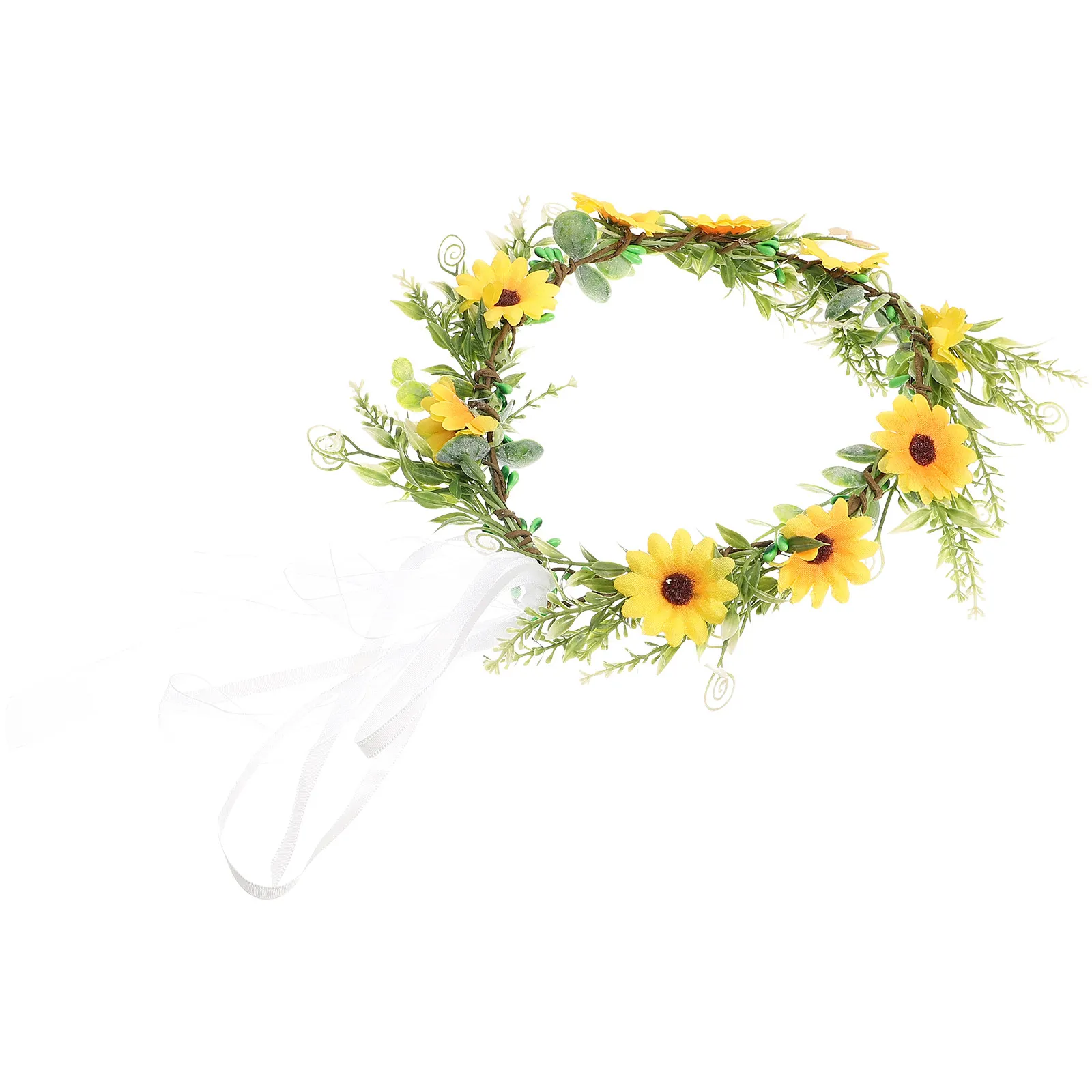 Flower Headband Bridal Headpiece Wedding Hair Accessory Elegant Flower Crown with Ribbon for Brides Party Festival
Flower Headband Bridal Headpiece Wedding Hair Accessory Elegant Flower Crown with Ribbon for Brides Party Festival