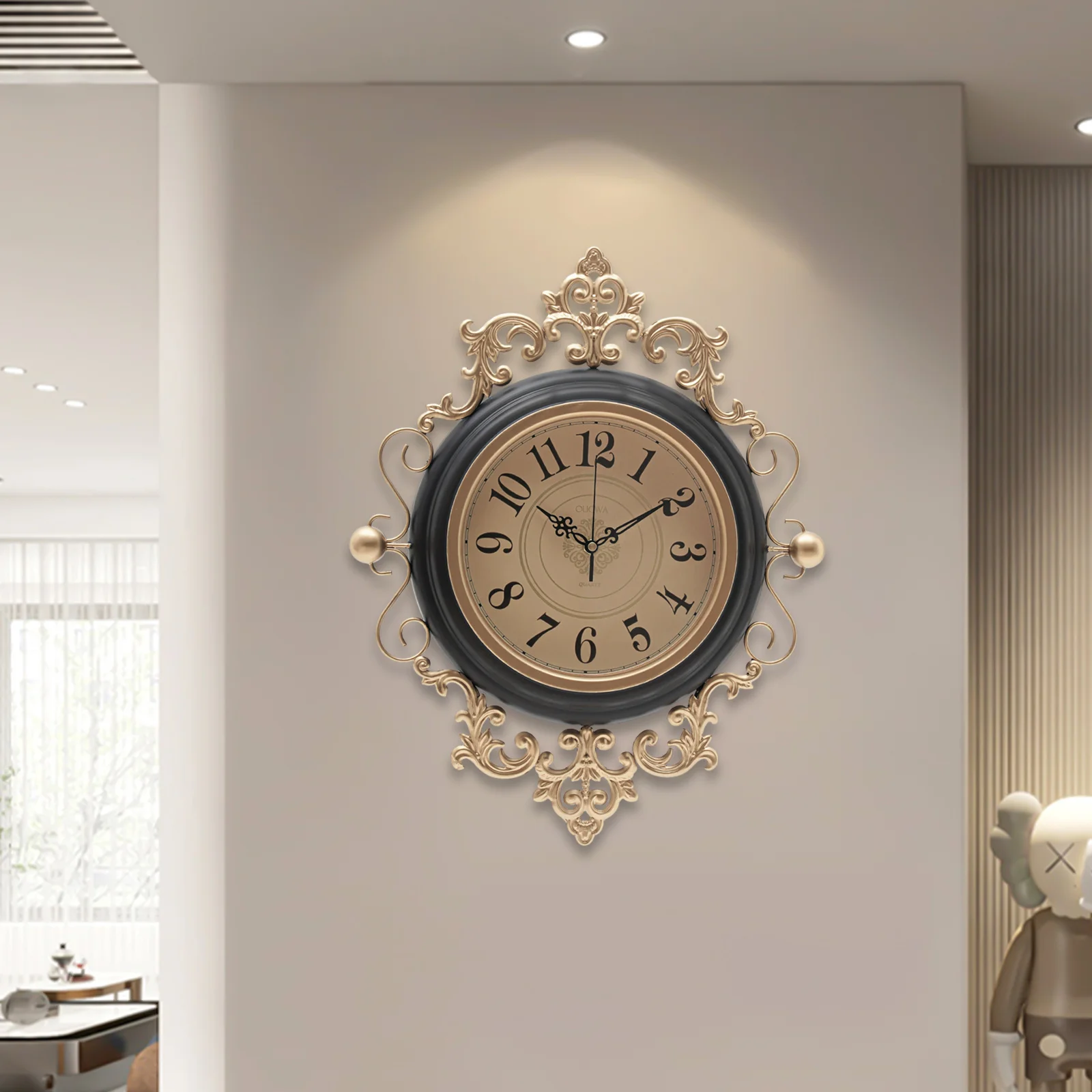 Настенные часы винтажного стиля 16x19 дюймов, черная рамка, механический механизм, без батареек
Настенные часы винтажного стиля 16x19 дюймов, черная рамка, механический механизм, без батареек