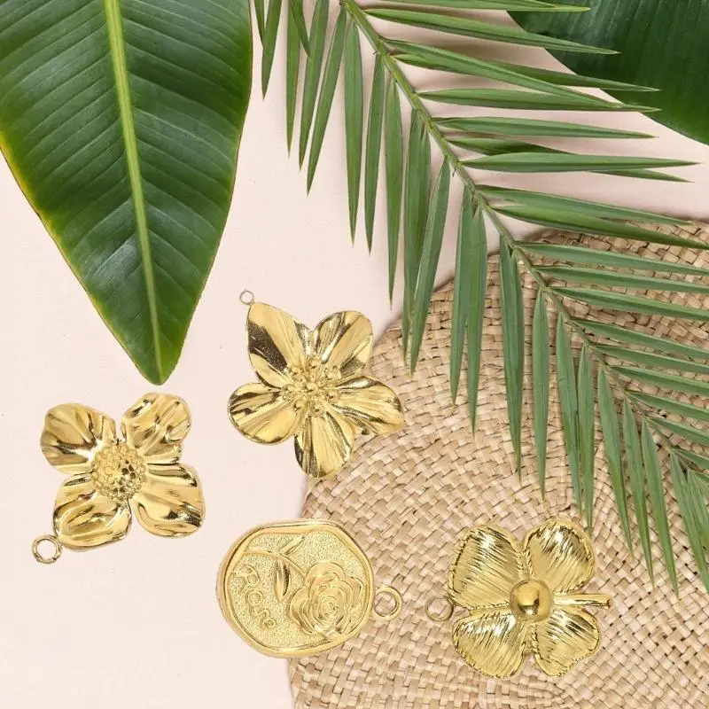 31BB 3pcs Stainless Steel Floral Charm Gold Plated For Necklace And Bracelet
31BB 3pcs Stainless Steel Floral Charm Gold Plated For Necklace And Bracelet
