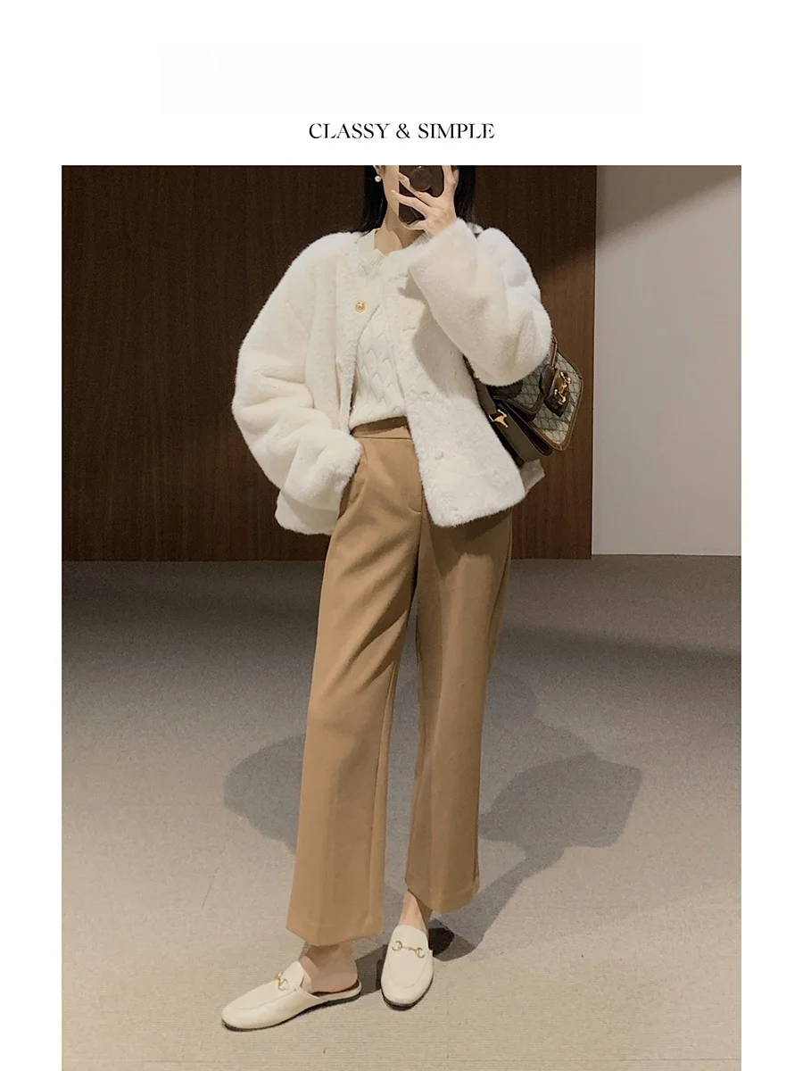 Duetto Thiened Fce Lined Straight Leg Casual Pants Warm Comfortable Woolen Women's Premium Faion Commute Sle Zipper ...
Duetto Thiened Fce Lined Straight Leg Casual Pants Warm Comfortable Woolen Women's Premium Faion Commute Sle Zipper ...