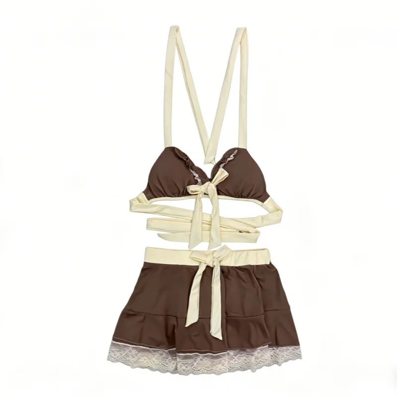 2026 New Spring/Summer Leisure Sweet Vacation Versatile Strap Bikini Bow Lace Edge Skirt Set
2026 New Spring/Summer Leisure Sweet Vacation Versatile Strap Bikini Bow Lace Edge Skirt Set