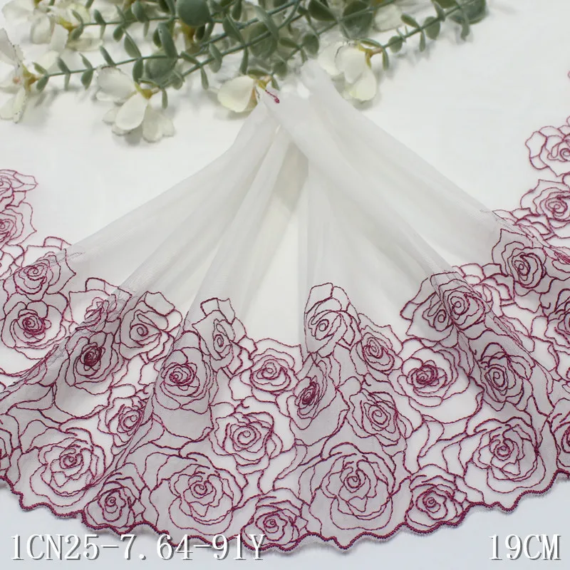 60Yards Embroidered Pink Roses Floral Tulle Lace Trim Soft Mesh Lace Diy Craft Clothes Bra Dress Sewing Fabric
60Yards Embroidered Pink Roses Floral Tulle Lace Trim Soft Mesh Lace Diy Craft Clothes Bra Dress Sewing Fabric