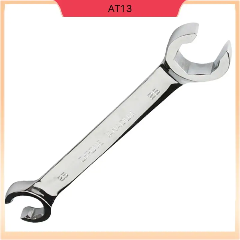 AT13 25-28MM Oil Pipe Flare Nut Wrench, Double End Wrench High Torque Mirror Hand Tool, Open Brake Wrench For Car Repair
AT13 25-28MM Oil Pipe Flare Nut Wrench, Double End Wrench High Torque Mirror Hand Tool, Open Brake Wrench For Car Repair