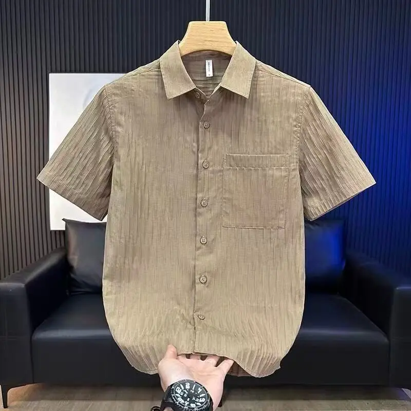 Summer Ice Silk Quick Dry Short Sleeve Men's Shirt Stylish Handsome Casual Shirt Breathable Skin-friendly Polyester
Summer Ice Silk Quick Dry Short Sleeve Men's Shirt Stylish Handsome Casual Shirt Breathable Skin-friendly Polyester