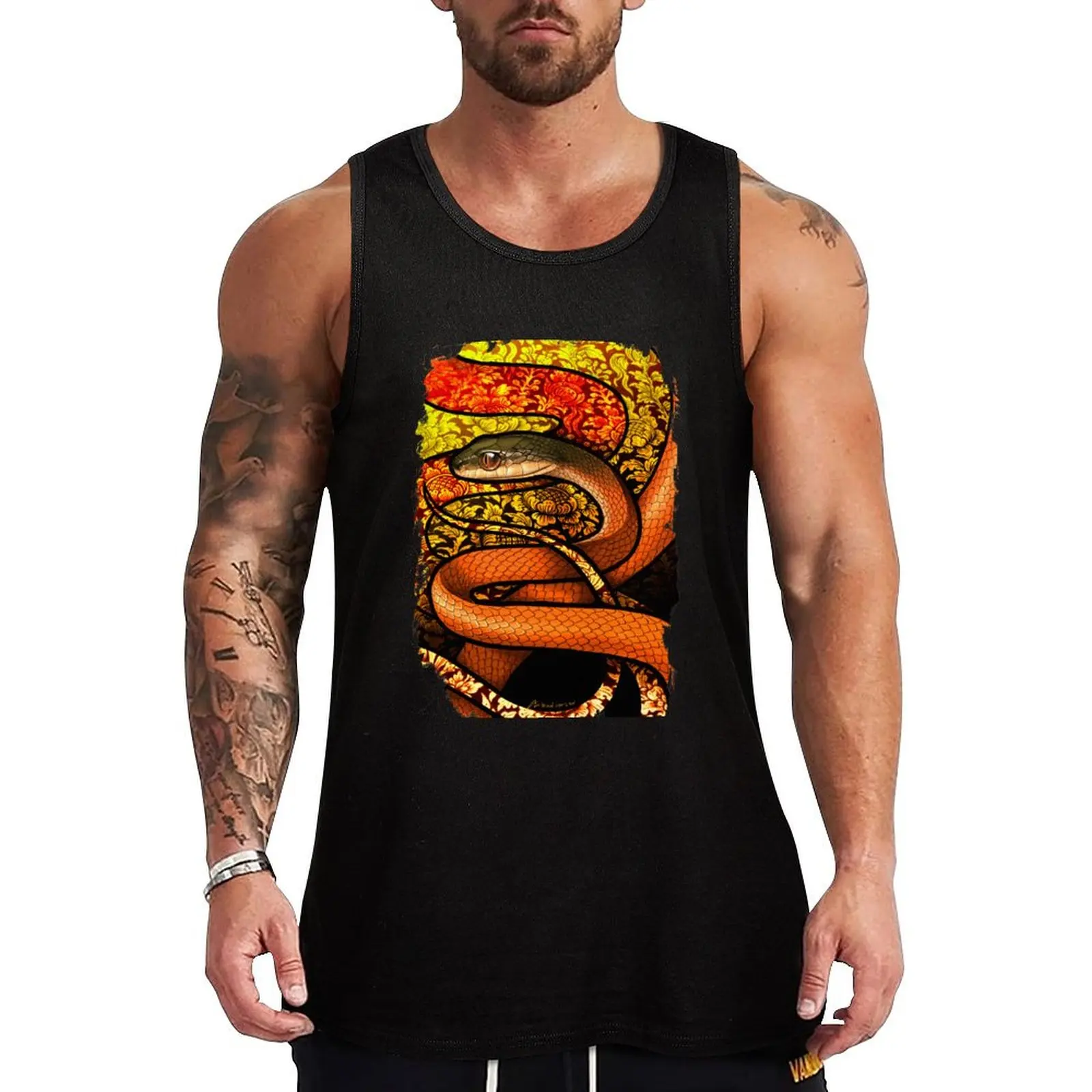 Black-Headed Cat Snake Tank Top Men's fitness t-shirt basketball Man sleeveless shirt Working vest
Black-Headed Cat Snake Tank Top Men's fitness t-shirt basketball Man sleeveless shirt Working vest
