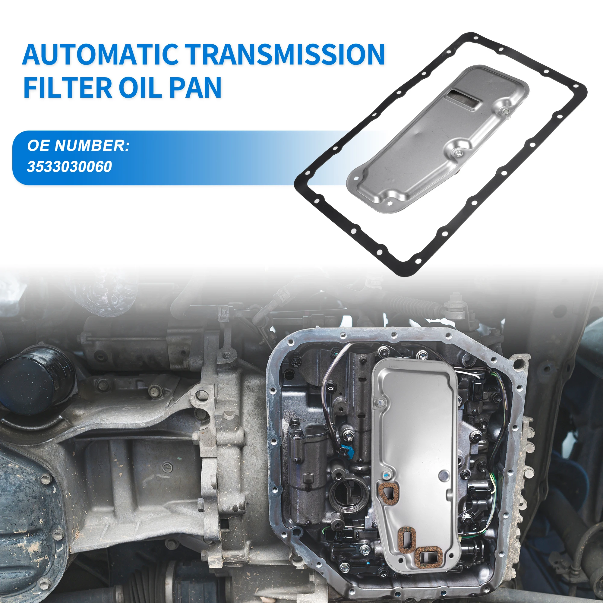 UXCELL A343E Фильтр автоматической коробки передач CVT Фильтр масляного радиатора Прокладка масляного поддона для Toyota Hiace 2TR-FE 2005-2023 3533030060
UXCELL A343E Фильтр автоматической коробки передач CVT Фильтр масляного радиатора Прокладка масляного поддона для Toyota Hiace 2TR-FE 2005-2023 3533030060