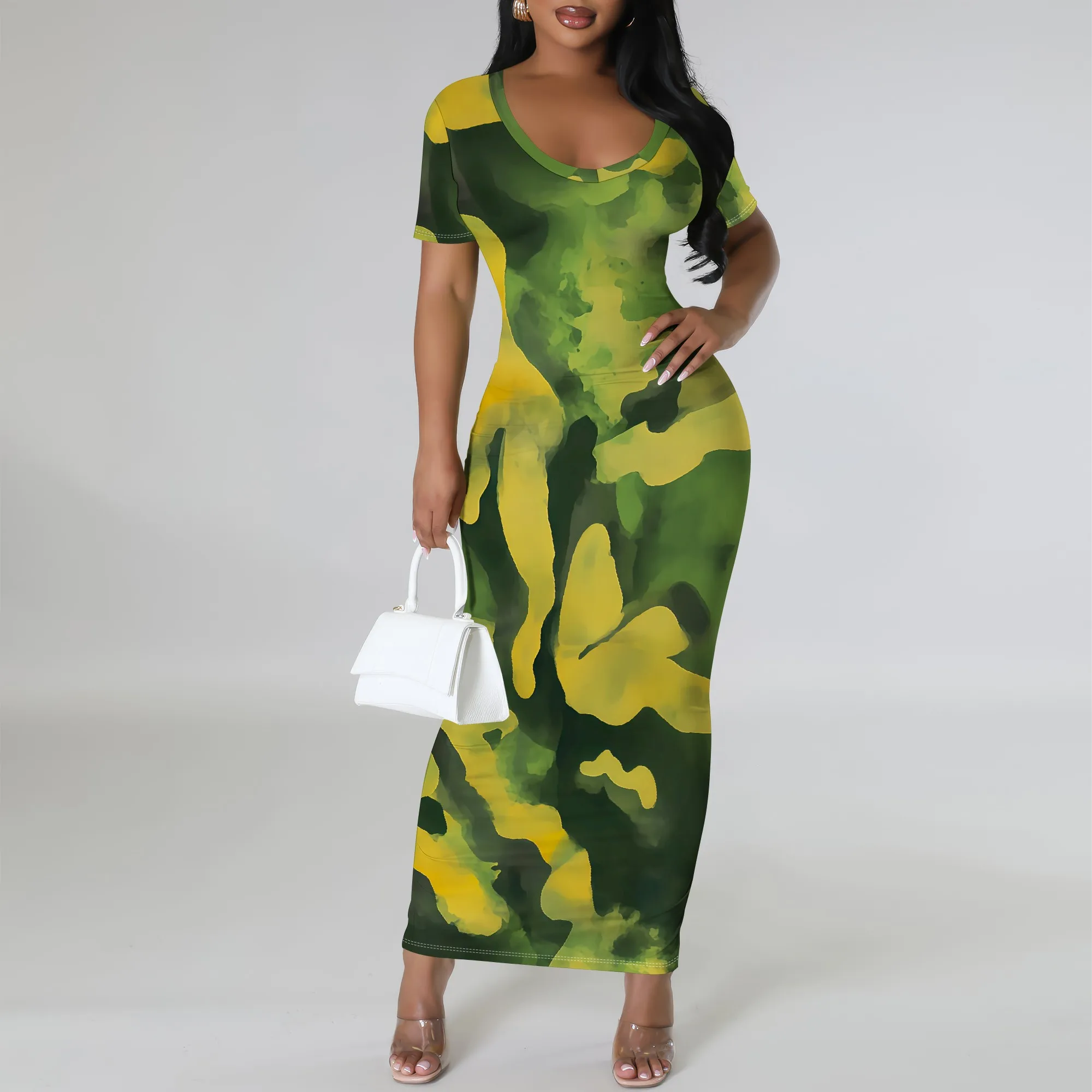 Summer Camouflage Print Dress, Casual V-neck Design for Outdoor Activities & Vacations, S-3XL Sizes
Summer Camouflage Print Dress, Casual V-neck Design for Outdoor Activities & Vacations, S-3XL Sizes