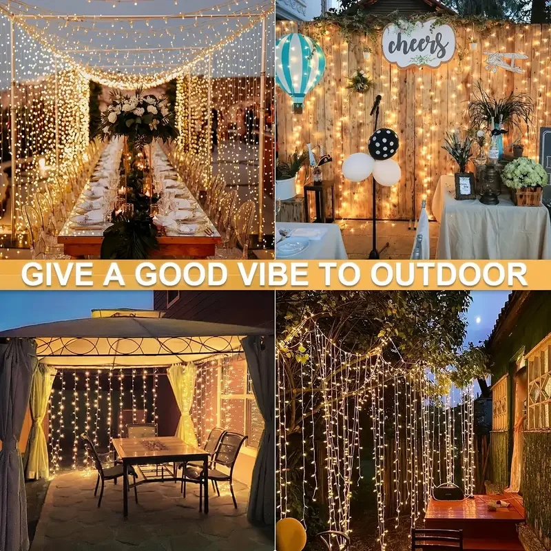3/6M Outdoor Holiday Light Wedding Garden Home Party Decor Christmas Decor LED Garland Festoon Fairy Solar Curtain String Light 
3/6M Outdoor Holiday Light Wedding Garden Home Party Decor Christmas Decor LED Garland Festoon Fairy Solar Curtain String Light