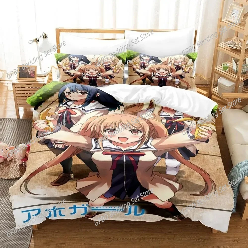 New Aho Girl Bedding Set Single Twin Full Queen King Size Bed Set Adult Kid Bedroom Duvet cover Sets Cool Anime Bed Sheet Set
New Aho Girl Bedding Set Single Twin Full Queen King Size Bed Set Adult Kid Bedroom Duvet cover Sets Cool Anime Bed Sheet Set