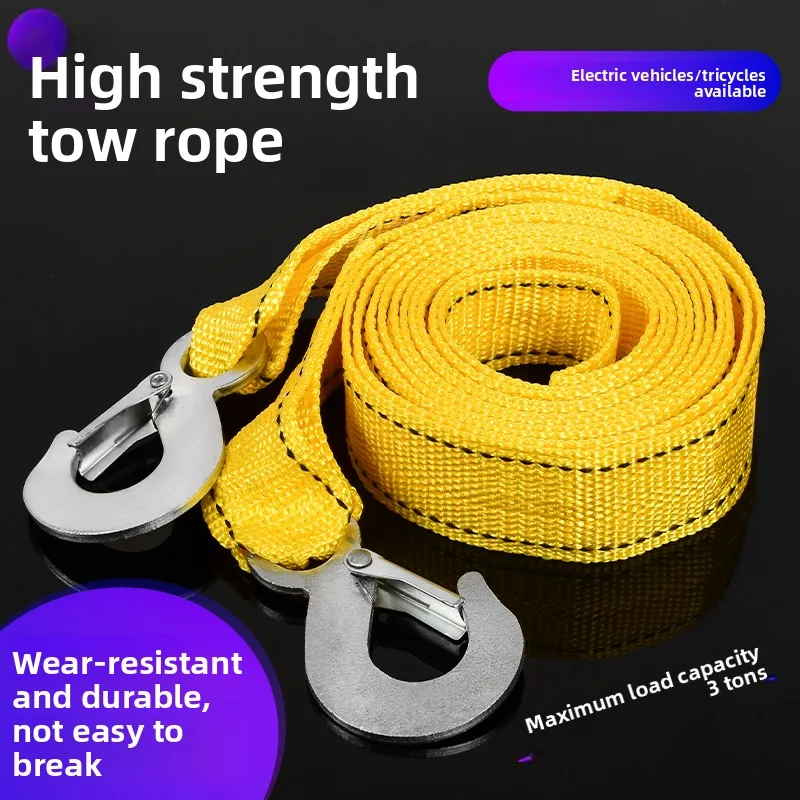 Motorcycle towing rope, wear-resistant and thickened trailer rope, vehicle rope, 3-meter long rescue rope.
Motorcycle towing rope, wear-resistant and thickened trailer rope, vehicle rope, 3-meter long rescue rope.