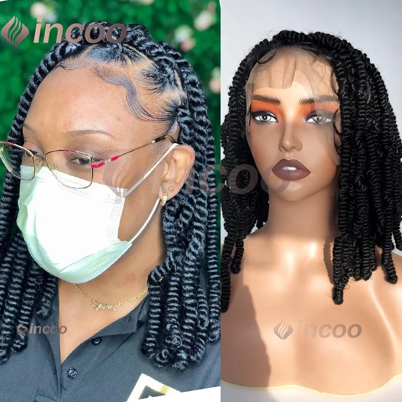 Goddess Locs Short Bob Braided Wig Twist Braided Wigs For Black Women 360 HD Full Lace Wig Curly Box Knotless Synthetic Wigs
Goddess Locs Short Bob Braided Wig Twist Braided Wigs For Black Women 360 HD Full Lace Wig Curly Box Knotless Synthetic Wigs