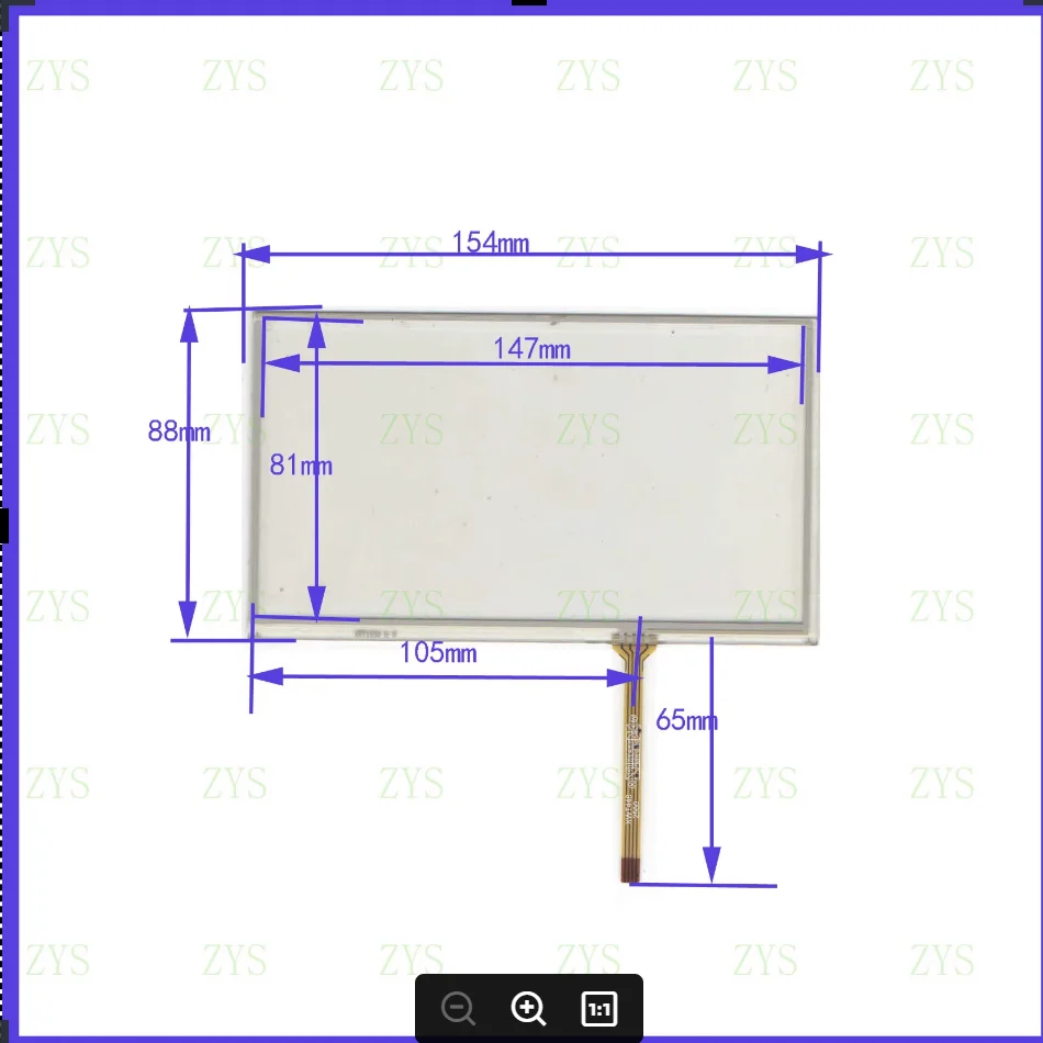 ZhiYuSun XWT1038 154mm*88mm 6.2inch 4-wire resistive touch panel for Car DVD, 154*88 GPS Navigator screen XWT 1038
ZhiYuSun XWT1038 154mm*88mm 6.2inch 4-wire resistive touch panel for Car DVD, 154*88 GPS Navigator screen XWT 1038