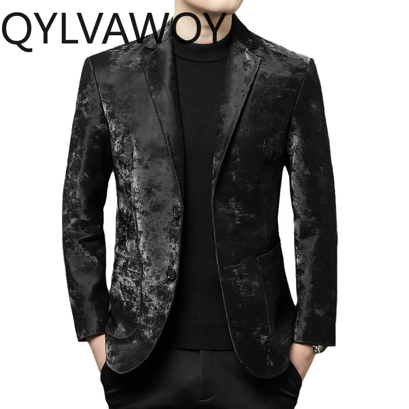 QYLVAWOY Real Sheepskin Genuine Leather Jacket Men 2026 Autumn Winter Korean Fashion Printed Leather Jackets Slim-fit Suit Coat
QYLVAWOY Real Sheepskin Genuine Leather Jacket Men 2026 Autumn Winter Korean Fashion Printed Leather Jackets Slim-fit Suit Coat