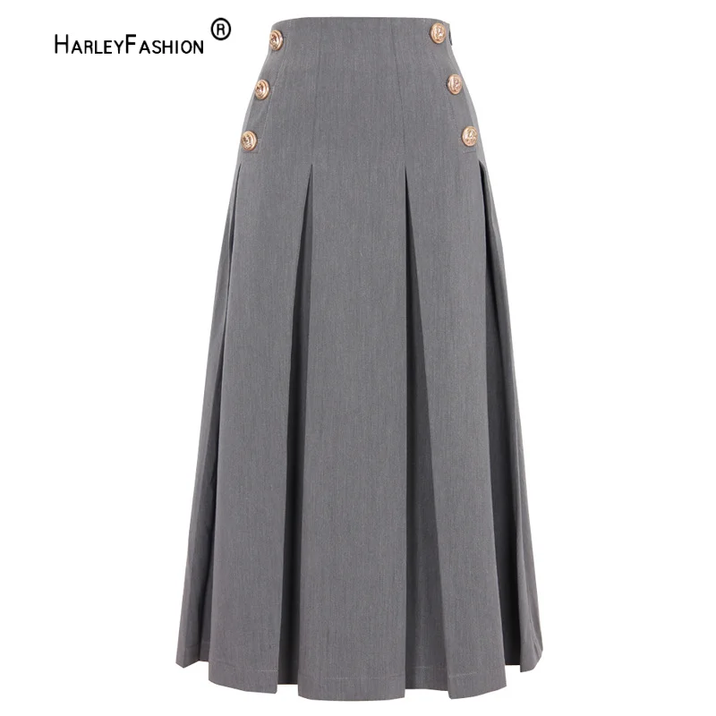 2022 Elegant Lady Office Streetwear Women High Waist Solid Color All-match Buttons Pleated Full Skirts
2022 Elegant Lady Office Streetwear Women High Waist Solid Color All-match Buttons Pleated Full Skirts