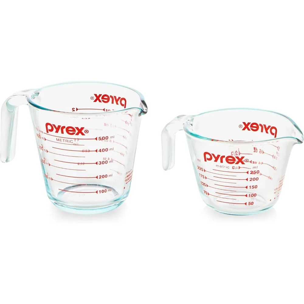 Essentials (2-Pack) Glass Measuring Cups Set, (1 & 2 Cup) Measuring Cups For Prepping, Baking and Cooking, Preheated Oven, Dishwasher, Freezer, and Microwave Safe
Essentials (2-Pack) Glass Measuring Cups Set, (1 & 2 Cup) Measuring Cups For Prepping, Baking and Cooking, Preheated Oven, Dishwasher, Freezer, and Microwave Safe