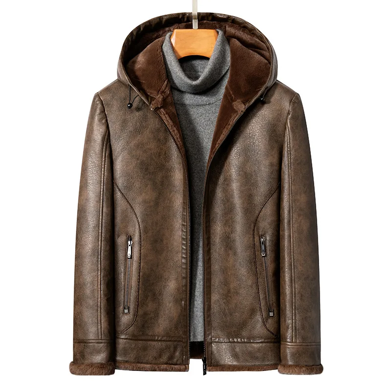 2026 New Men's Winter Genuine Calf Leather Jacket - Hooded, Fleece Lined, Thickened Outerwear for Dads
2026 New Men's Winter Genuine Calf Leather Jacket - Hooded, Fleece Lined, Thickened Outerwear for Dads