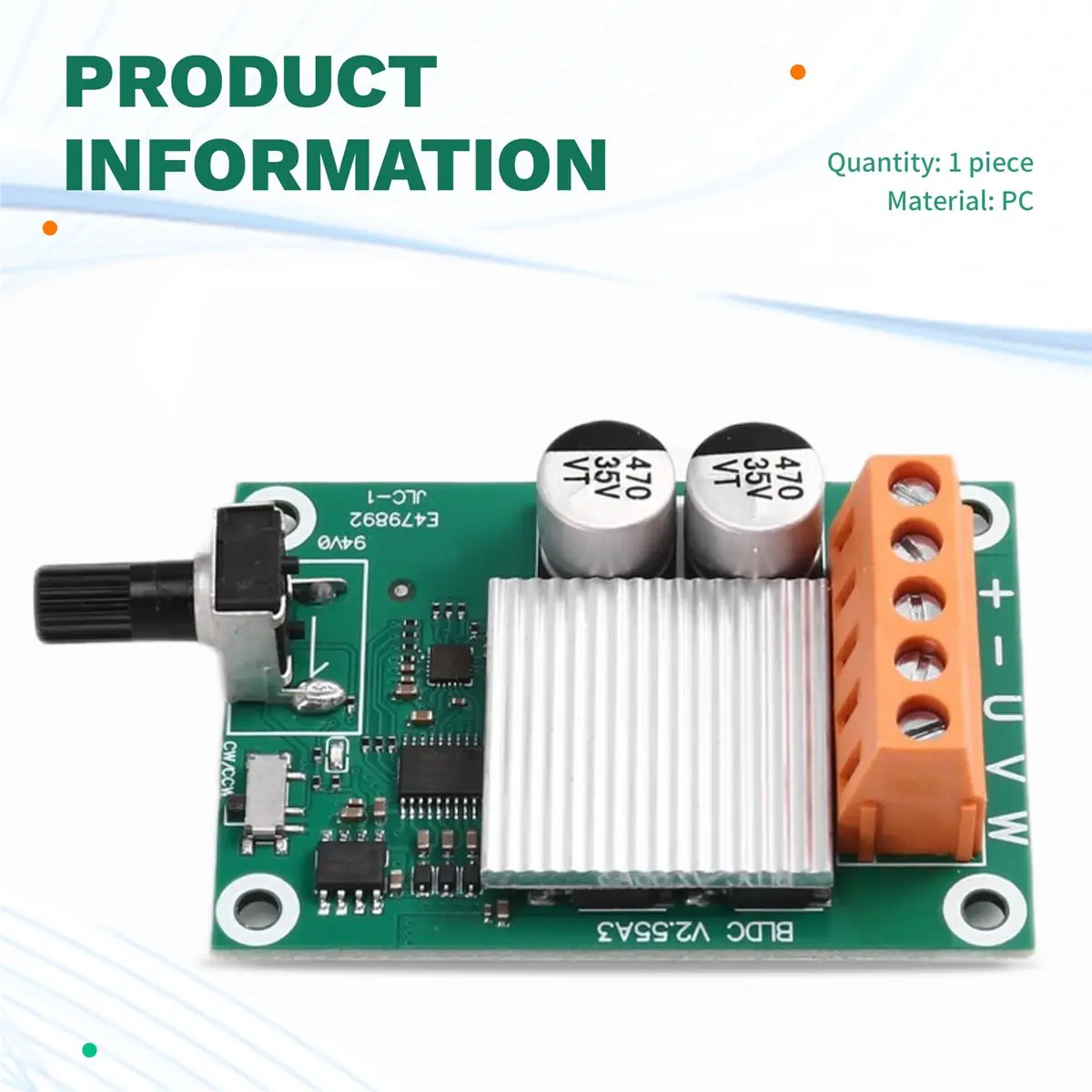 HGHO 200W High Quality DC Brushless Motor Control Board 6V12V24 Volt CD Drive Fan Motor Governor DIY Accessories
HGHO 200W High Quality DC Brushless Motor Control Board 6V12V24 Volt CD Drive Fan Motor Governor DIY Accessories