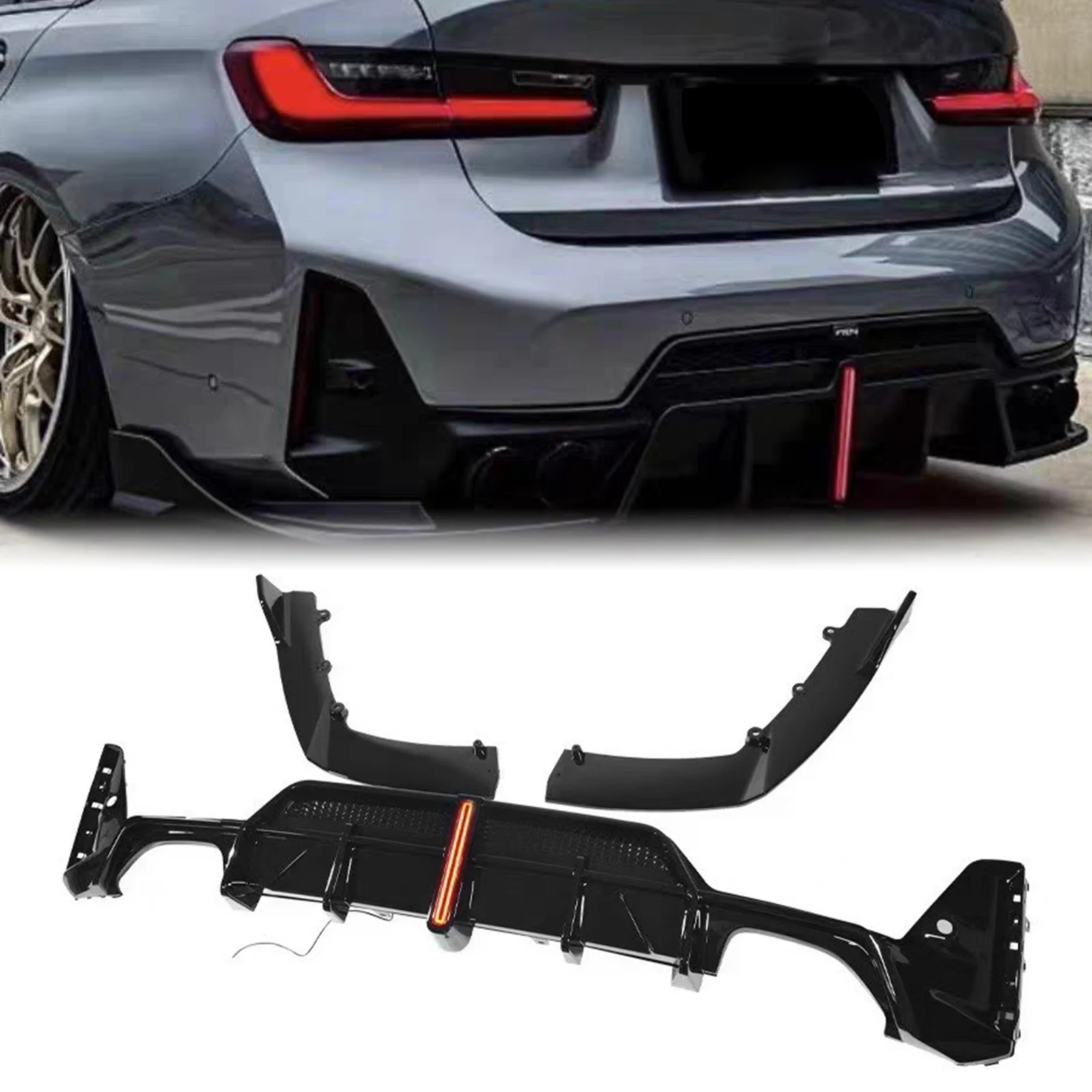 Rear Bumper Diffuser Lip Spoiler Trim For BMW 3 Series 330i M340i G20 2023-2026
Rear Bumper Diffuser Lip Spoiler Trim For BMW 3 Series 330i M340i G20 2023-2026